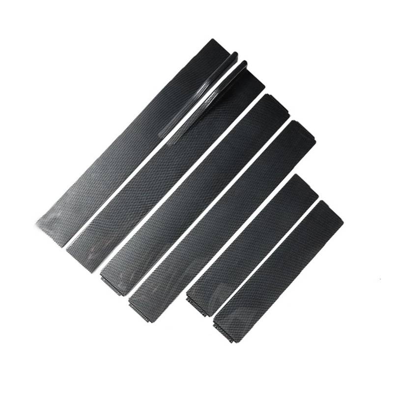 Auto Seitenschweller 2M/2,2M Auto Universal Seitenschweller Verlängerung Rocker Panels Lip Splitter 6PCS Seite Spoiler ABS Auto Seite Rock(Carbon fiber 2.2m) von Xxiucj