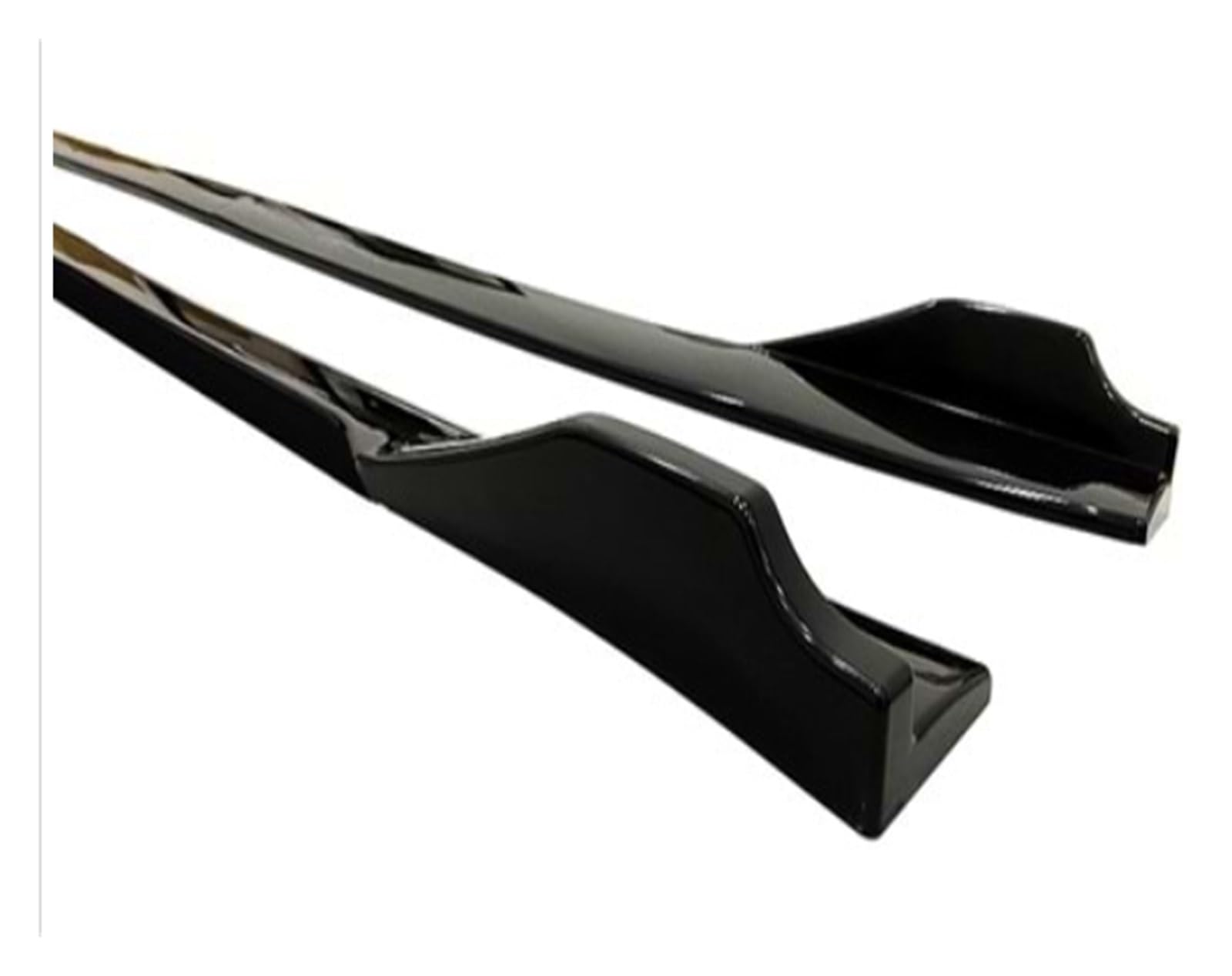 Auto Seitenschweller Für Civic Für 8. Generation 2006–2012, 4 Stück Auto-Seitenschweller-Verlängerung Rocker Panels Lip Splitter Spoiler Auto Seite Rock(Black+Gloss Black) von Xxiucj