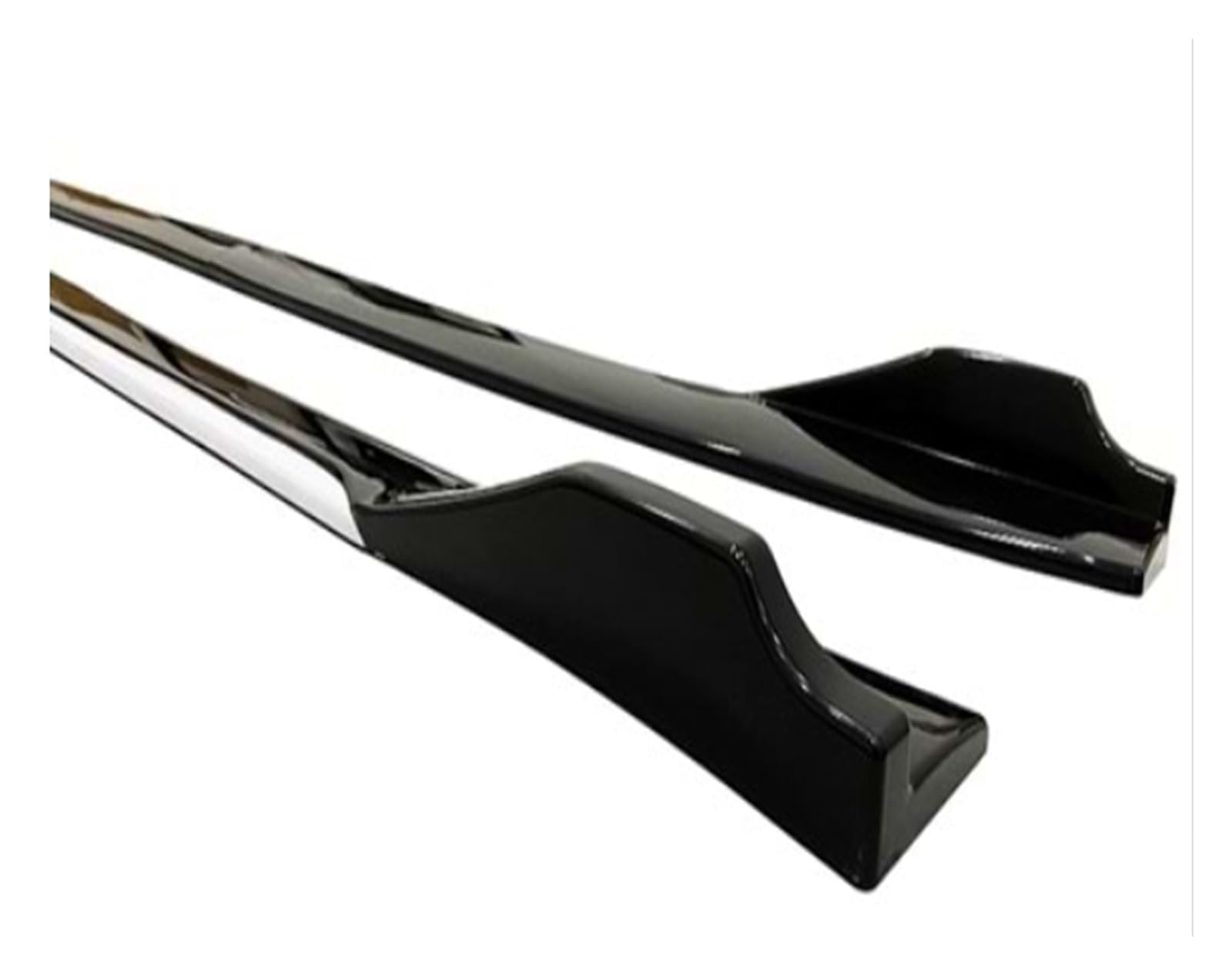 Auto Seitenschweller Für Civic Für 8. Generation 2006–2012, 4 Stück Auto-Seitenschweller-Verlängerung Rocker Panels Lip Splitter Spoiler Auto Seite Rock(White+Gloss Black) von Xxiucj