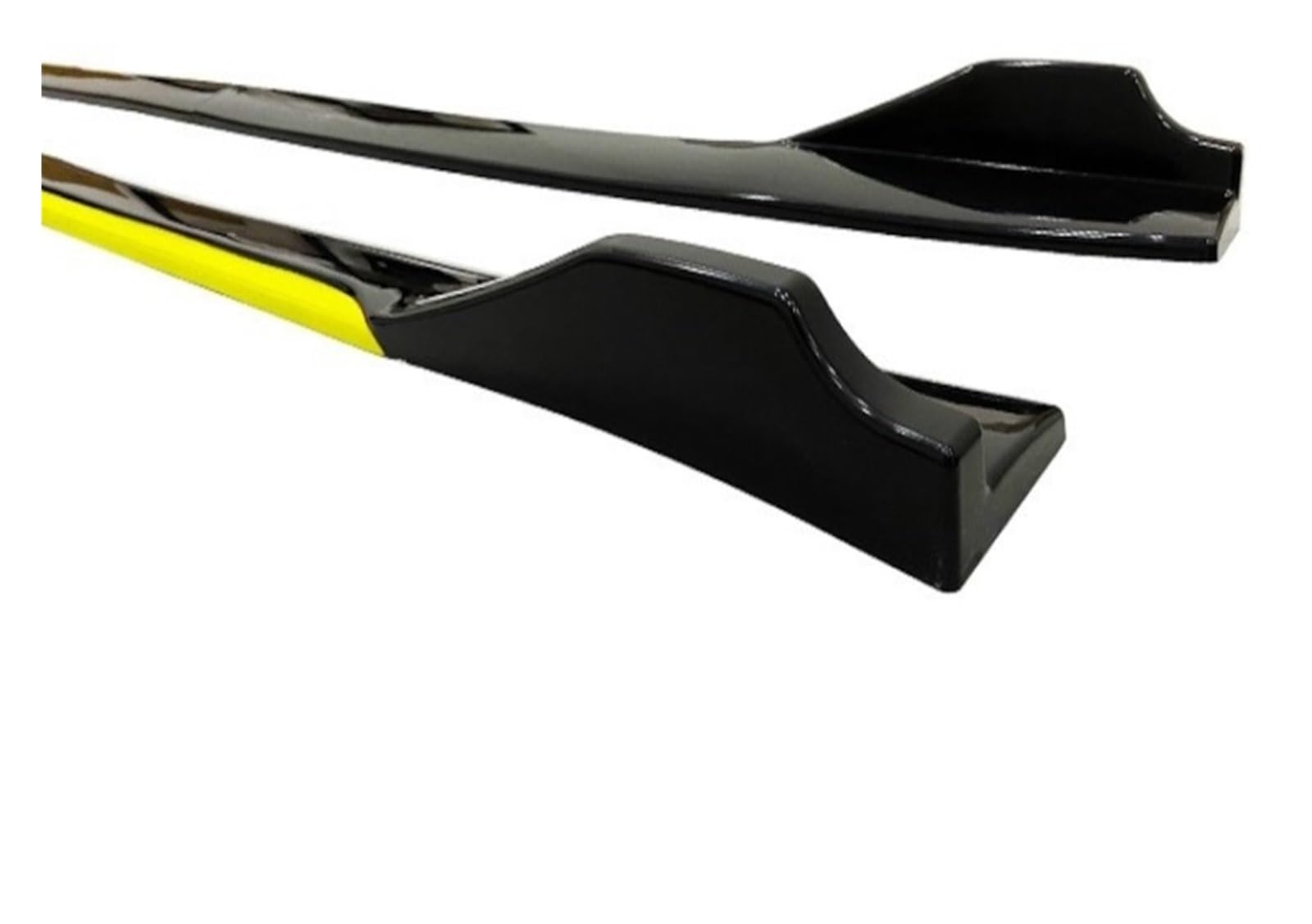 Auto Seitenschweller Für Civic Für 8. Generation 2006–2012, 4 Stück Auto-Seitenschweller-Verlängerung Rocker Panels Lip Splitter Spoiler Auto Seite Rock(Yellow+Gloss Black) von Xxiucj