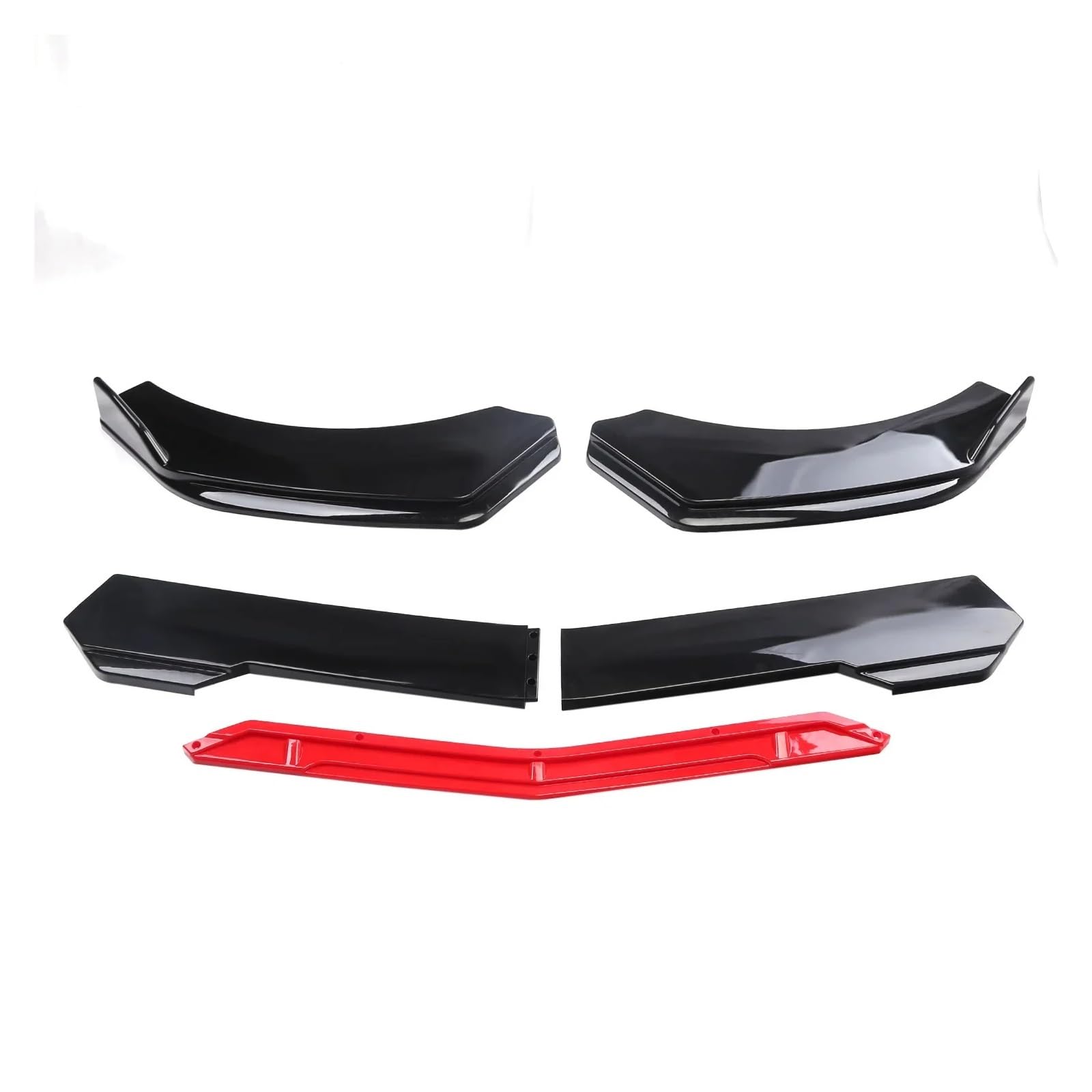 Auto Seitenschweller Für F150 Für F 150 Auto Vorderen Stoßfänger Kinn Lip Spoiler Body Kits Splitter Rock Diffusor Schutz Abdeckungen Auto Seite Rock(Black Red) von Xxiucj