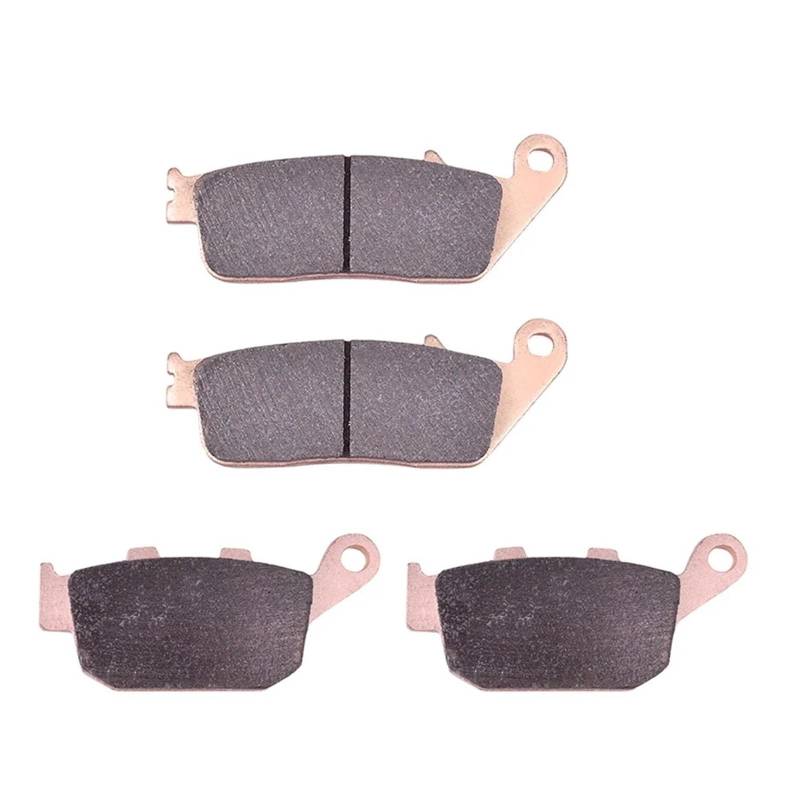 Motorrad Bremsbeläge Für VT 250 FL Spada Castec VTR 250-9 WY 1-7 MC33 1988-2010 Motorrad Vorne Hinten Bremsbelag Bremsbeläge(Copper Front Rear) von Xxiucj