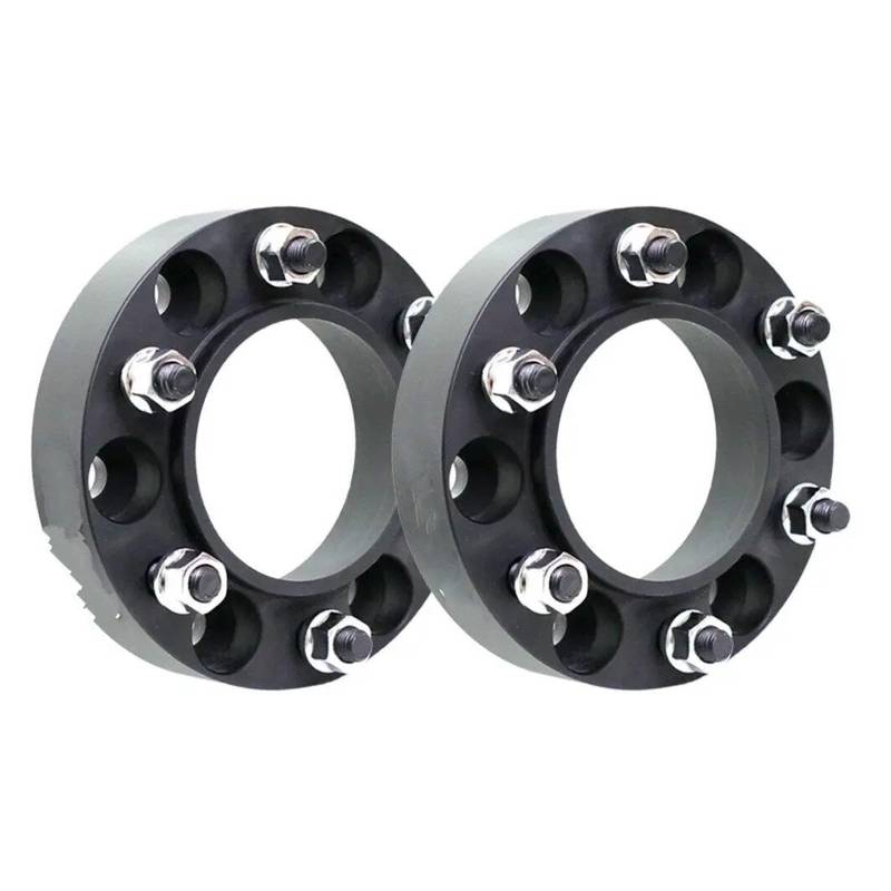 Spurverbreiterungen Für Ford Für Bronco 21-24 Flanschplatte T6-7075 Spurverbreiterungen Aluminiumlegierung Hub Verbreiterter Adapter 2 Stück PCD 6x139,7 93,1 Mm M12x1,5 Auto Distanzscheiben(2Pcs Black von Xxiucj
