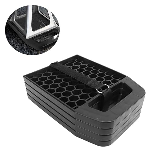 RV Jack Pad, Jack Leveling Block Reinforced Structure Non-Slip Weatherproof to Prevent Jacks From Sink for Caravan Wohnmobil(Schwarz) von Y-Nut