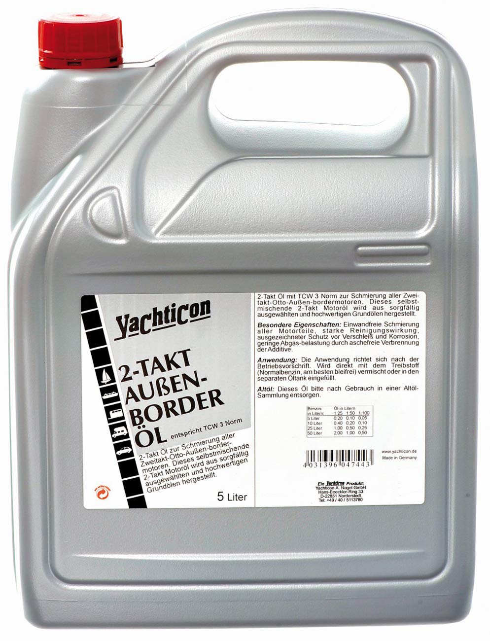 YACHTICON 2-Takt Motoröl 5 Liter von Bootskiste