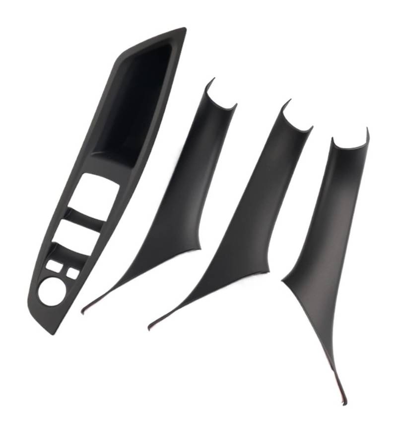 Auto Innen Türgriff Für A&UDI A3 8Y Limousine Sportback 2021 2022 Zubehör ABS Auto Innentürgriff Schüssel Rahmen Dekor Abdeckung Trim(Black 4pcs Set) von YADLIUASA