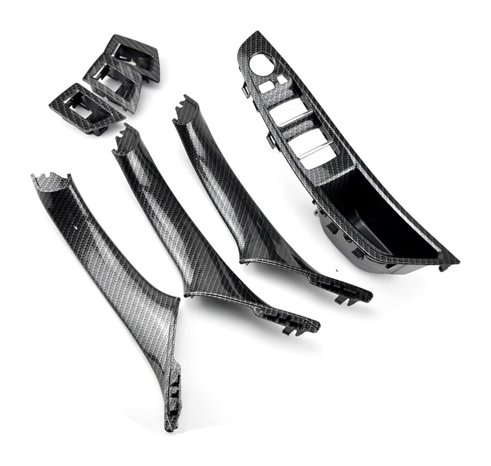 Auto Innen Türgriff Für B&MW 3 4 Serie 3GT F30 F32 F34 2013–2018, Auto-Innentürgriffverkleidung, Türschüssel-Aufkleber, Dekorationsverkleidung(Carbon-7pcs,RHD) von YADLIUASA