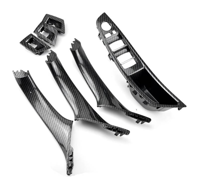 Auto Innen Türgriff Für B&MW 3 4 Serie 3GT F30 F32 F34 2013–2018, Auto-Innentürgriffverkleidung, Türschüssel-Aufkleber, Dekorationsverkleidung(Carbon-7pcs,RHD) von YADLIUASA