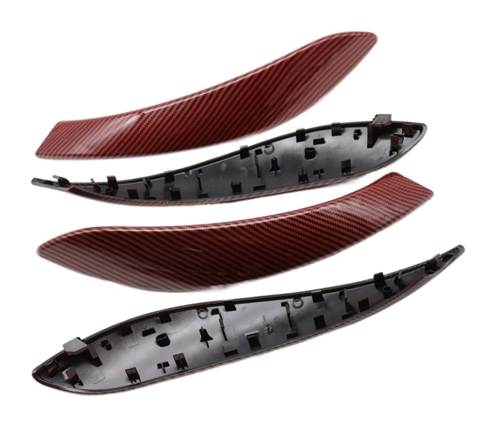 Auto Innen Türgriff Für B&MW 3 4 Serie F30 F80 F31 F32 F33 F34 F35 F36 2013–2018 Auto-Innentür-Zuggriff Äußere Abdeckungsverkleidung(Red Carbon,4psc) von YADLIUASA