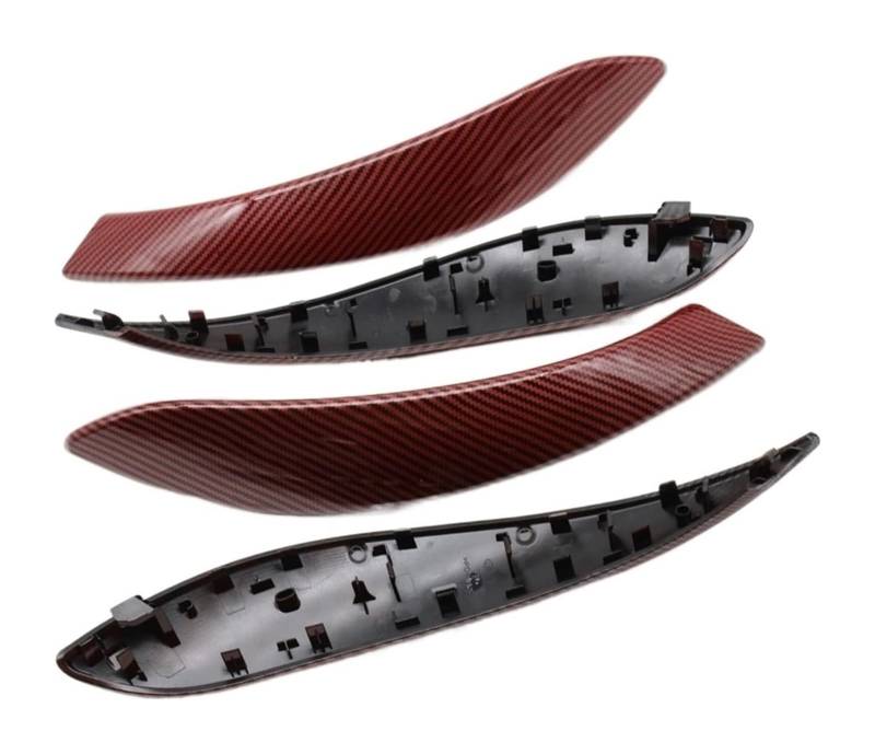 Auto Innen Türgriff Für B&MW 3 4 Serie F30 F80 F31 F32 F33 F34 F35 F36 2013–2018 Auto-Innentür-Zuggriff Äußere Abdeckungsverkleidung(Red Carbon,4psc) von YADLIUASA