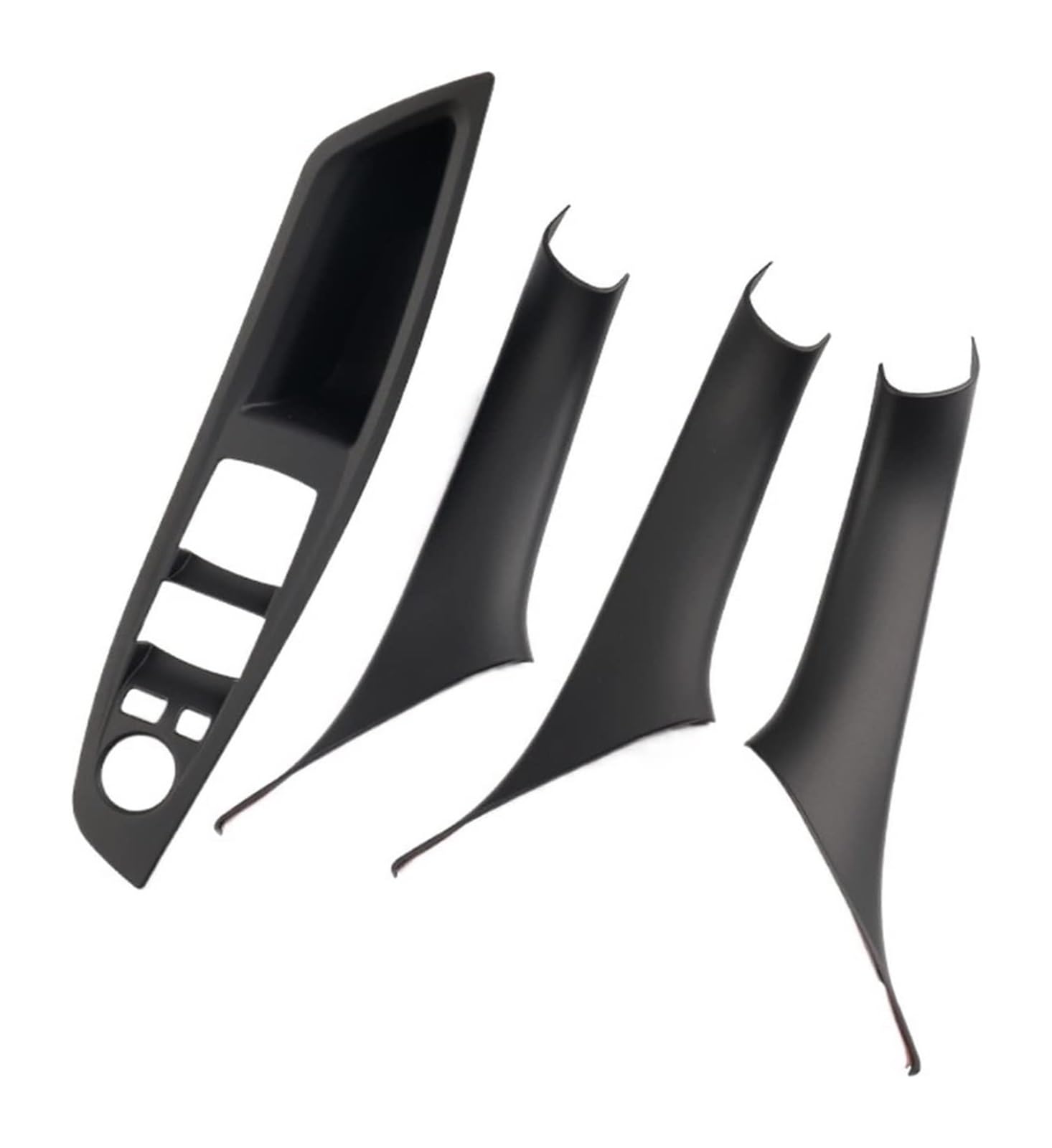 Auto Innen Türgriff Für B&MW 5 Series F10 F18 2011-2017 520 525 528 530 535 Fahrerseite Armlehnenverkleidung Abdeckung Innentürgriff(Black 4pcs Set) von YADLIUASA