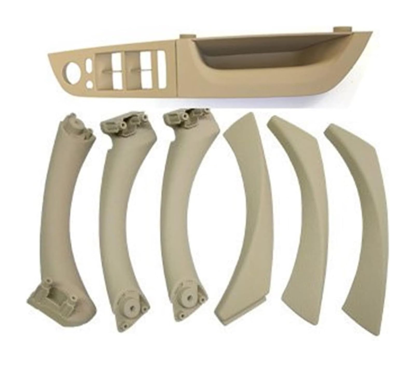 Auto Innen Türgriff Für B&MW E90 E91 3er 2004–2012 LHD RHD Innentürgriff-Panel-Kit Sedan Pull Trim Cover Zubehör(37.5 cm Beige RHD) von YADLIUASA