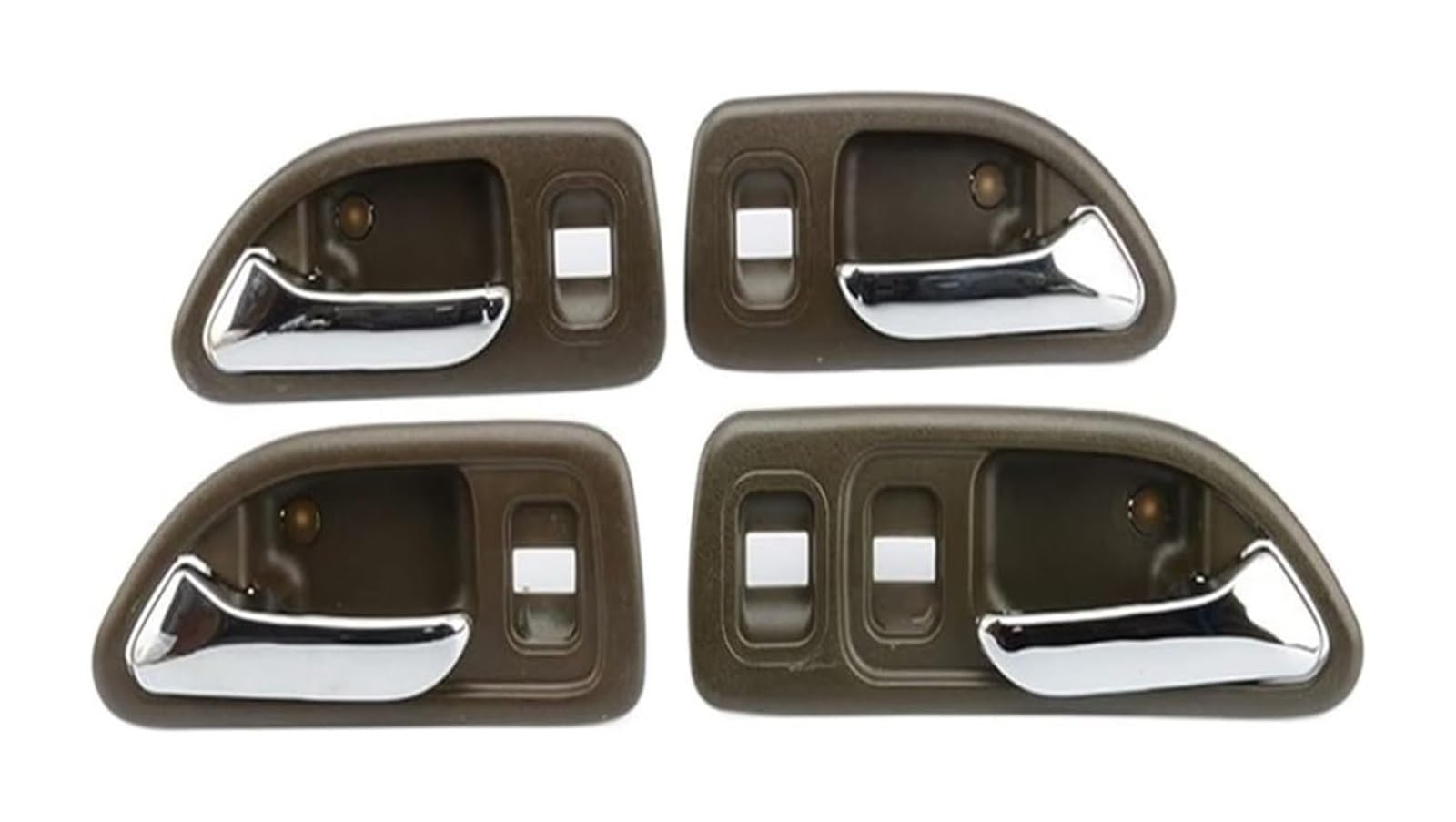 Auto Innen Türgriff Für Land Rover Für Discovery 3 LR3 2004-2009 ABS Vorne Hinten Türgriff Lagerung Box Zubehör Innere Tür Pull Griff Trim(Brown,4PCS) von YADLIUASA