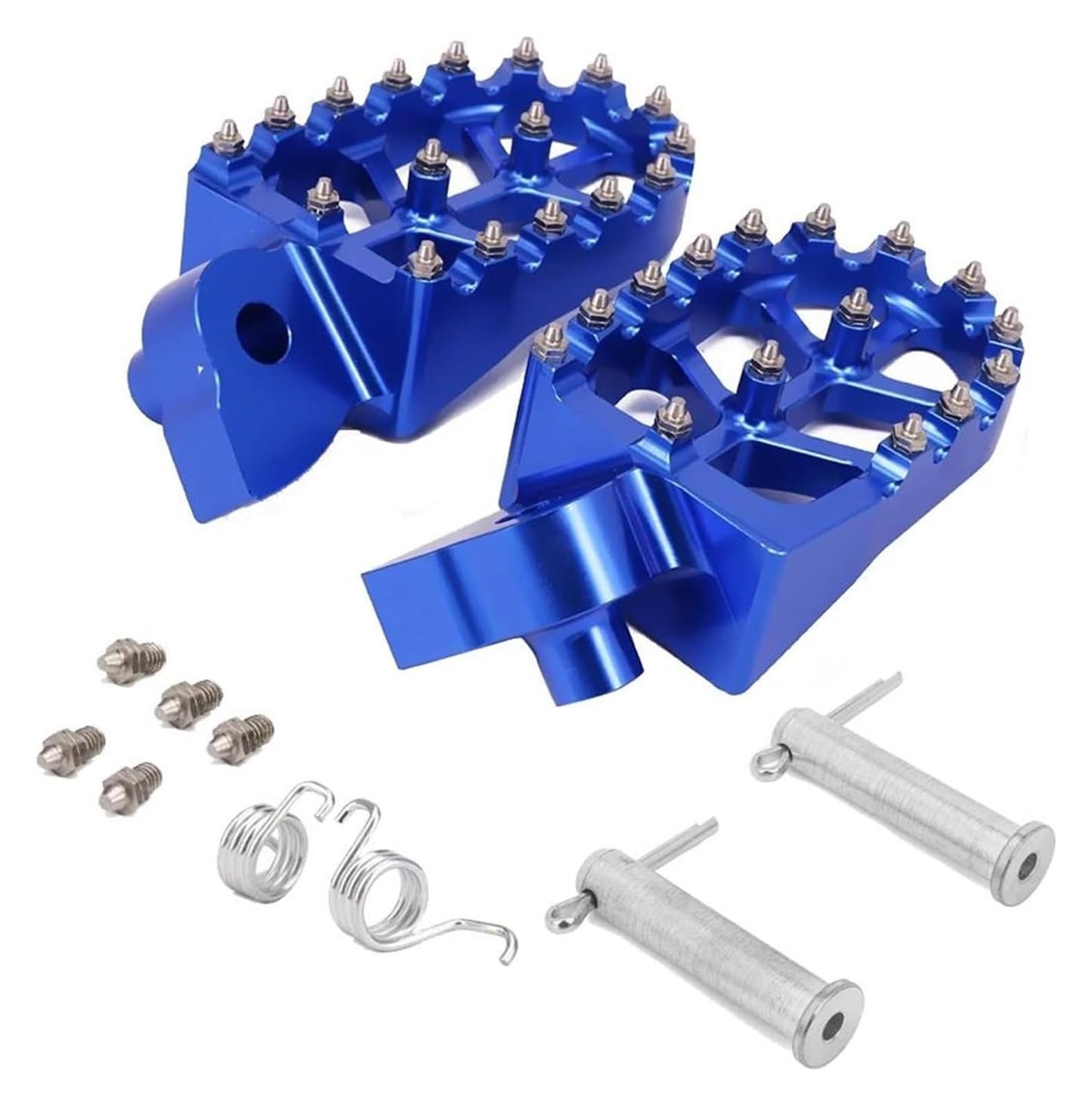 Für YZ65 Für YZ85 Für YZ125 Für WR250F Für WR450F Für WRF Für YZ250FX Für YZ450F Motorrad Fußrasten Pedale Motorrad Anti Rutsch Fußpedal(Blue Set) von YADLIUASA