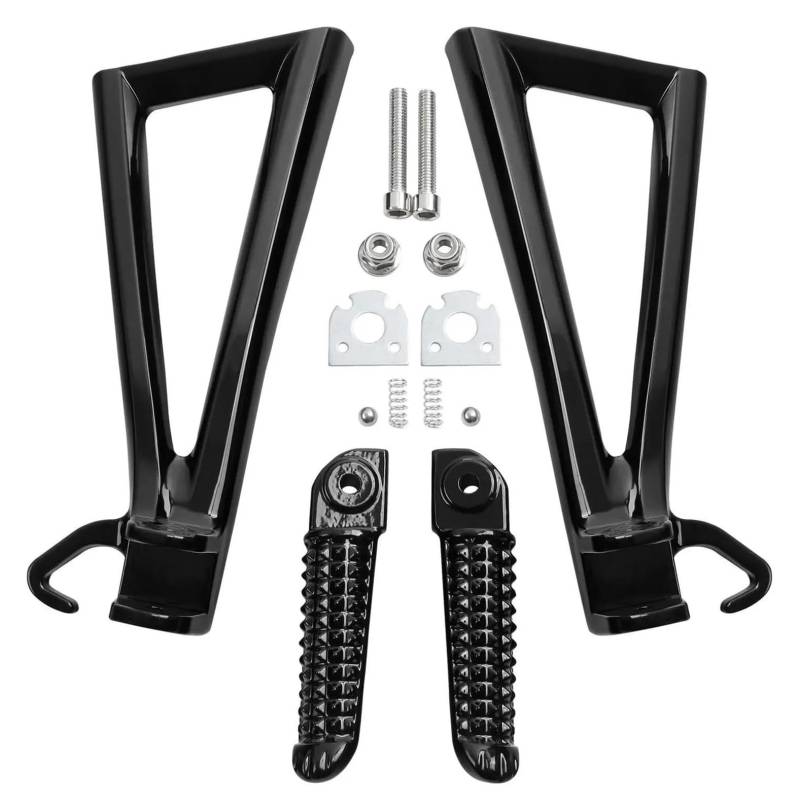 Für YZF-R6 2006-2016 Motorrad Hinten Passagier Fußrasten Pegs Halterung Set Motorrad Anti Rutsch Fußpedal von YADLIUASA