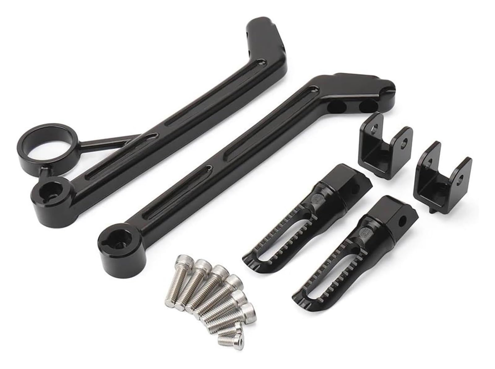 Motorrad Ruhepedal Für BM&W Für R9T Für Racer Für Rninet Für Scrambler Motorrad Hinten Fußrasten Halterung Motorrad Anti Rutsch Fußpedal(Black) von YADLIUASA