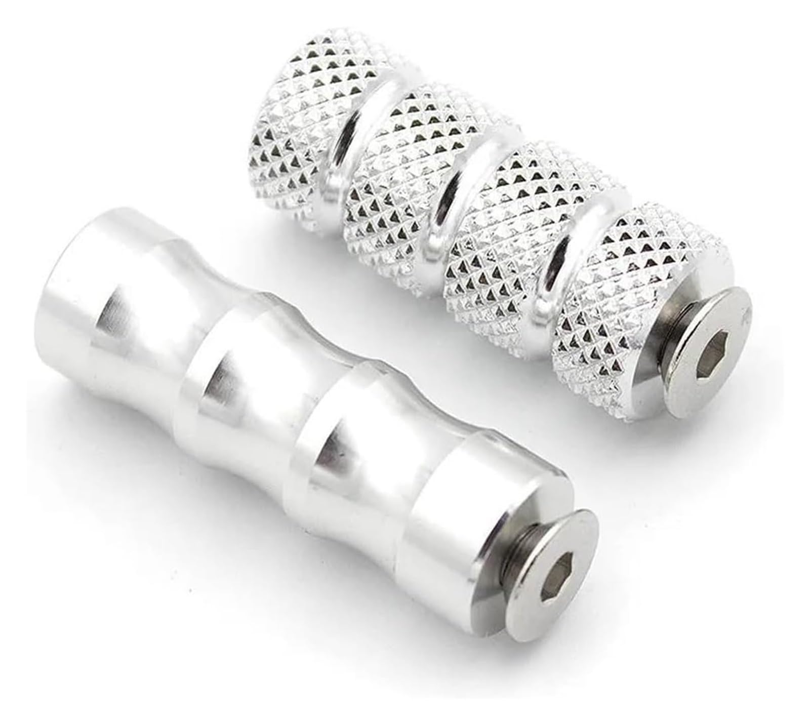 Motorrad Ruhepedal Für Kawasaki CNC Aluminium Motorrad Bike Folding Fußrasten Set Teile Motorrad Anti Rutsch Fußpedal(Silver) von YADLIUASA