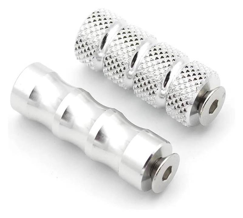 Motorrad Ruhepedal Für Kawasaki CNC Aluminium Motorrad Bike Folding Fußrasten Set Teile Motorrad Anti Rutsch Fußpedal(Silver) von YADLIUASA
