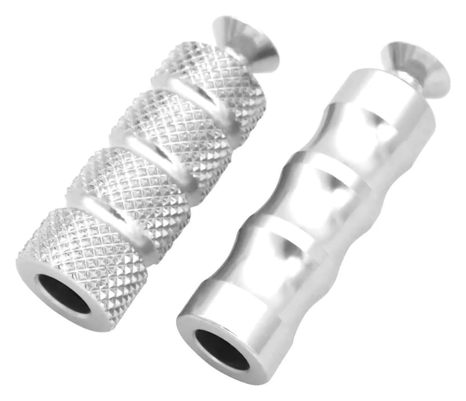 Motorrad Ruhepedal Für Kawasaki CNC M6 Racing Schalthebel Peg Bremspedal Fuß Motorrad Motorrad Anti Rutsch Fußpedal(Silver) von YADLIUASA