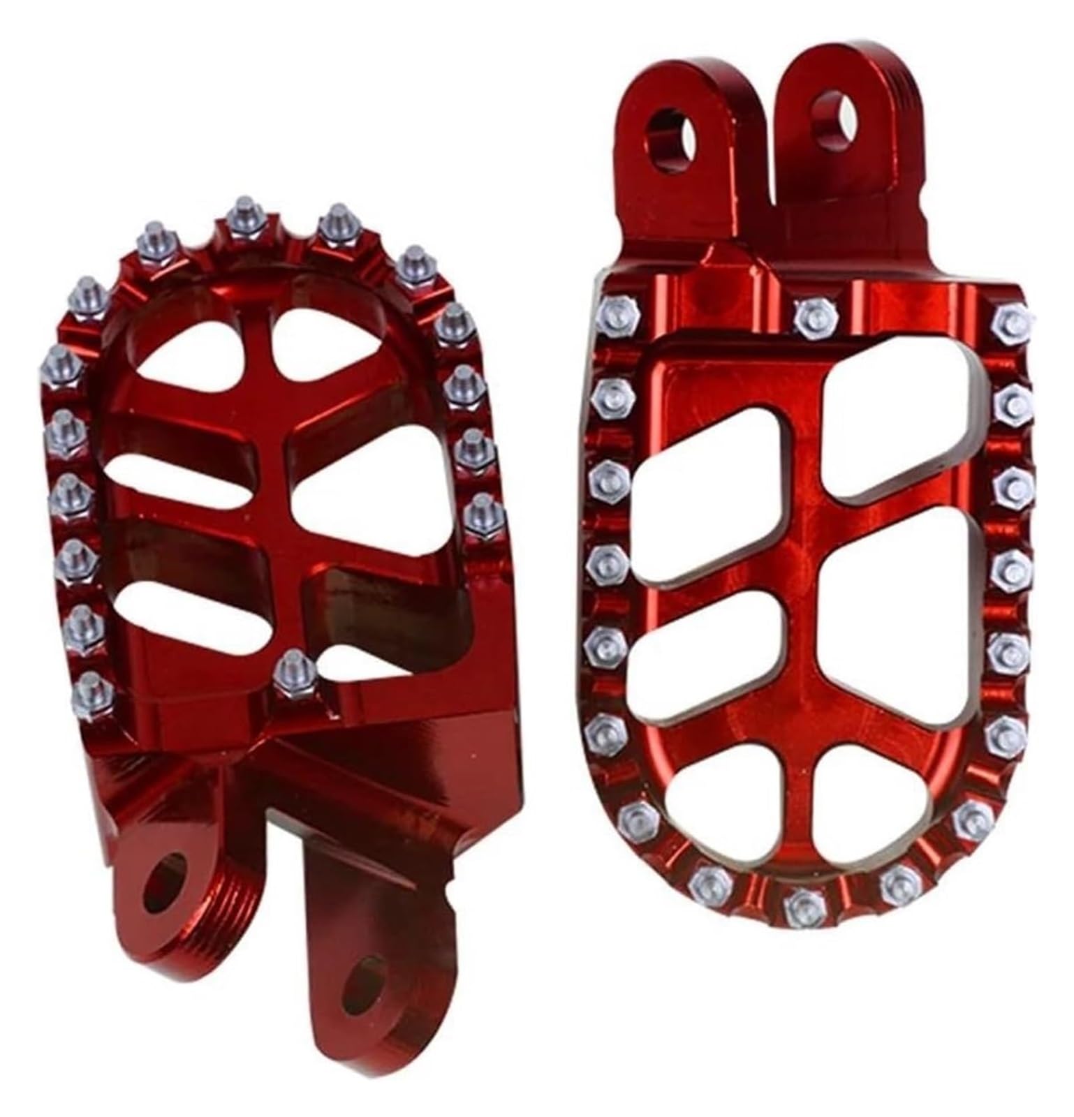 Motorrad Ruhepedal Für Kawasaki Für KLX250R Für KLX250 Für KLX250S Für KLX250SF Für KLX300R Für KLX650 Für KLR650 Zubehör Fußrasten Motorrad Anti Rutsch Fußpedal(Red) von YADLIUASA