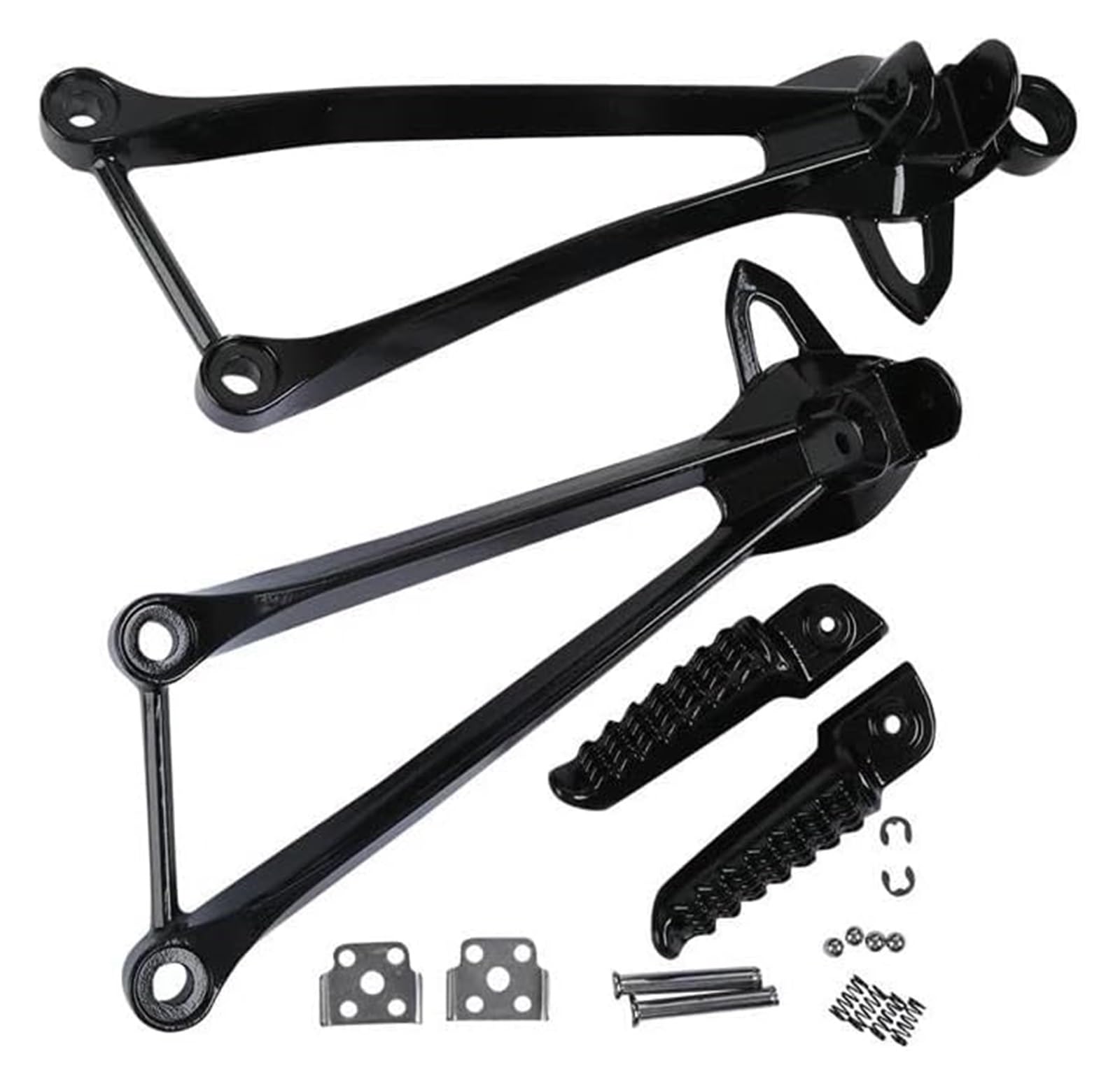 Motorrad Ruhepedal Für Kawasaki Für Ninja Für ZX6R 2009-2023 Für ZX636 2013-2023 Für ZX10R 2008-2010 Motorrad Beifahrer Fußstützenhalterung Hinten Motorrad Anti Rutsch Fußpedal(2) von YADLIUASA