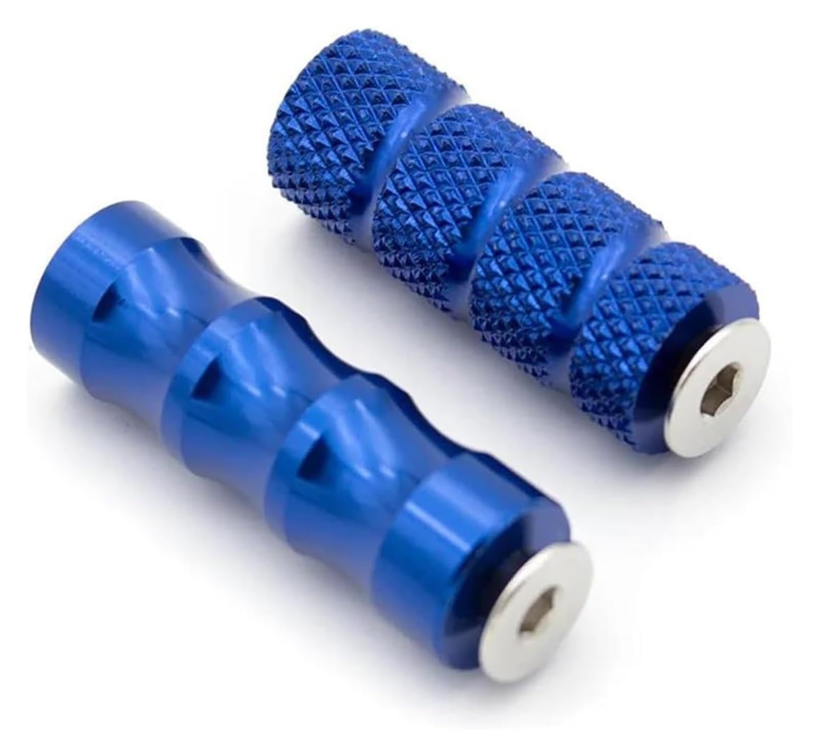 Motorrad Ruhepedal Für Kawasaki Für ZX6R Für ZX10 Für ZX9R Für Z1000 Für Ninja 6mm Motorrad Fußstütze Rearset Getriebe Schalthebel Motorrad Anti Rutsch Fußpedal(Blue) von YADLIUASA