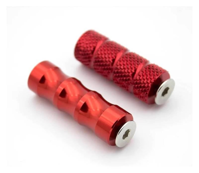 Motorrad Ruhepedal Für Kawasaki Für ZX6R Für ZX10 Für ZX9R Für Z1000 Für Ninja 6mm Motorrad Fußstütze Rearset Getriebe Schalthebel Motorrad Anti Rutsch Fußpedal(Red) von YADLIUASA