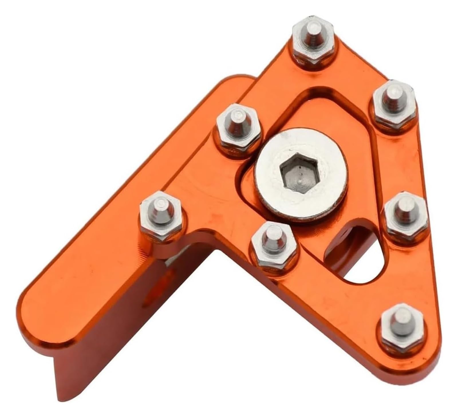 Motorrad Ruhepedal Für Kawasaki Motorrad CNC Aluminium Hinten Bremshebel Pedal Schritt Motorrad Anti Rutsch Fußpedal(Orange) von YADLIUASA