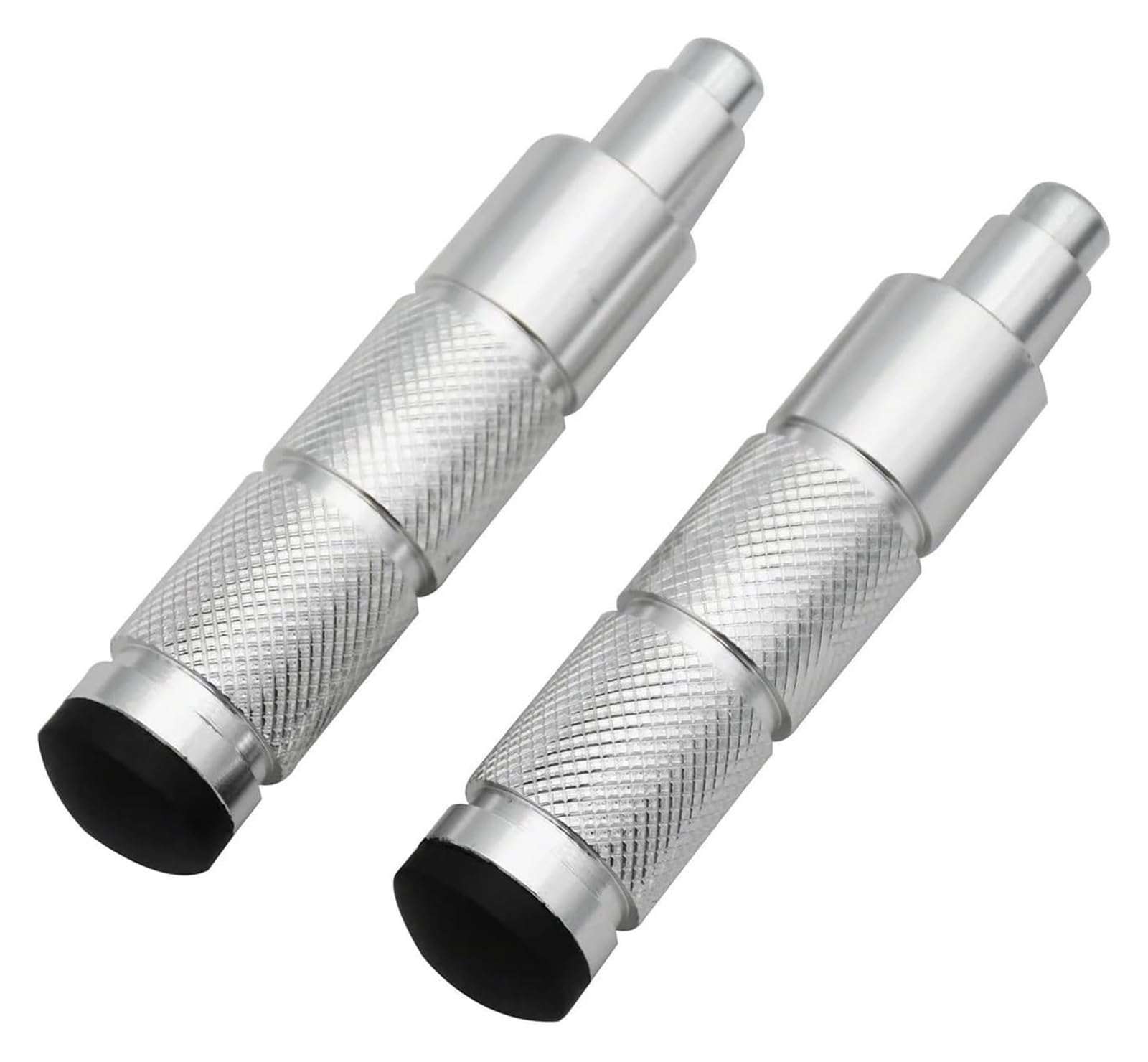 Motorrad Ruhepedal Für Kawasaki Motorrad CNC Roller Dirt Bike Aluminium 8mm Fußstützen Motorrad Anti Rutsch Fußpedal(Silver) von YADLIUASA