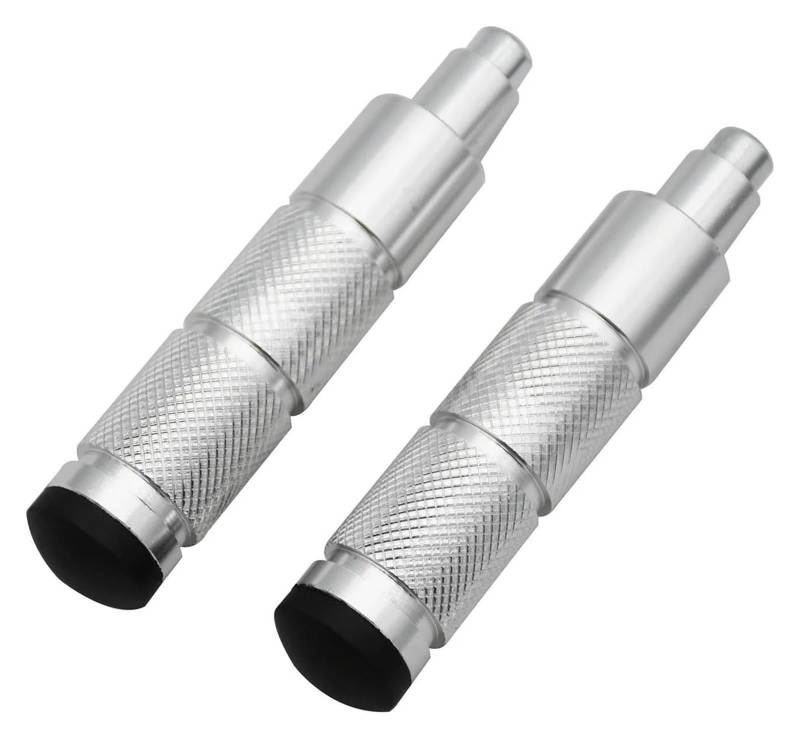 Motorrad Ruhepedal Für Kawasaki Motorrad CNC Roller Dirt Bike Aluminium 8mm Fußstützen Motorrad Anti Rutsch Fußpedal(Silver) von YADLIUASA