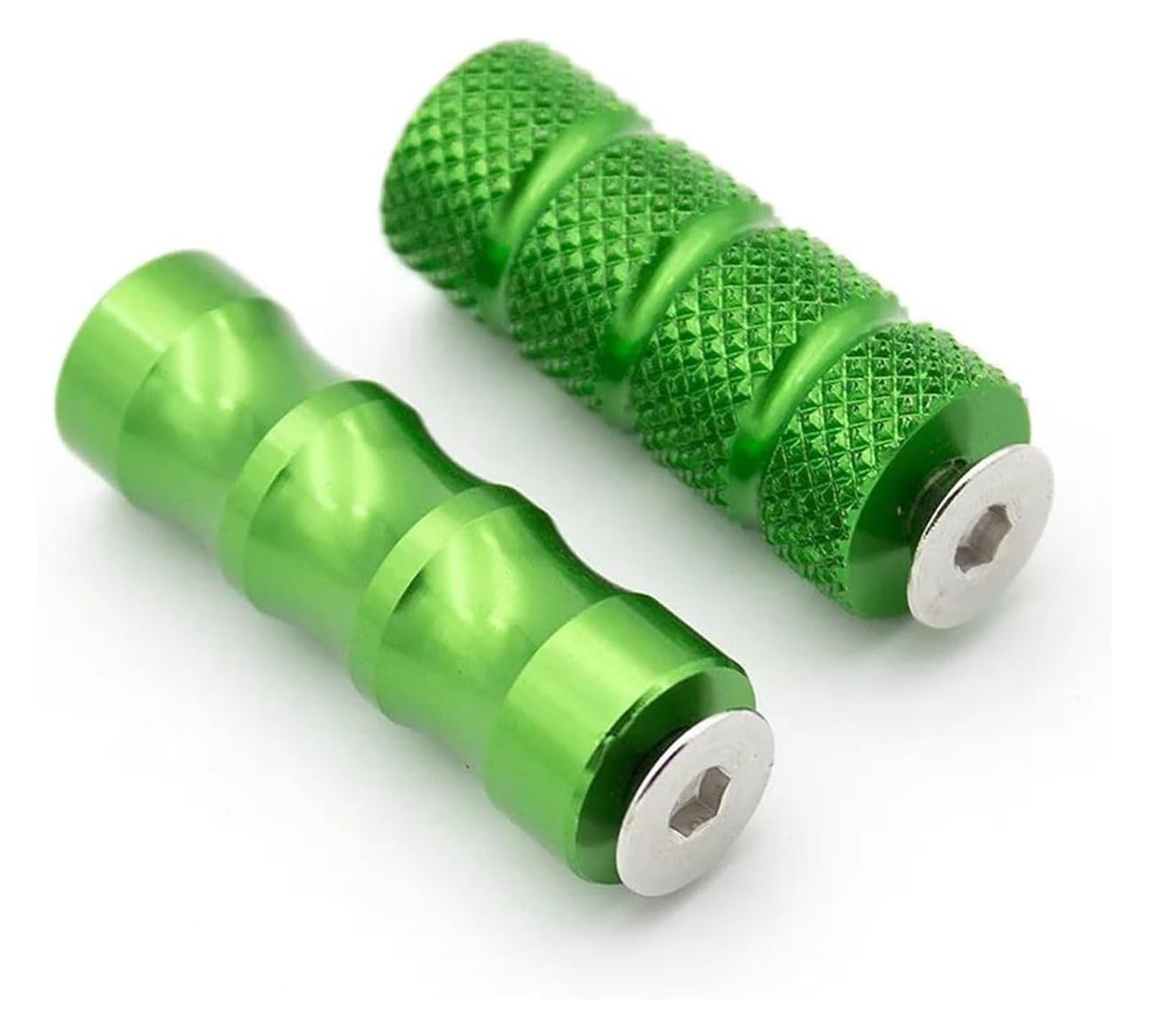 Motorrad Ruhepedal Für Kawasaki Motorrad Klapp Fußrasten Set Zubehör Motorrad Anti Rutsch Fußpedal(Green) von YADLIUASA