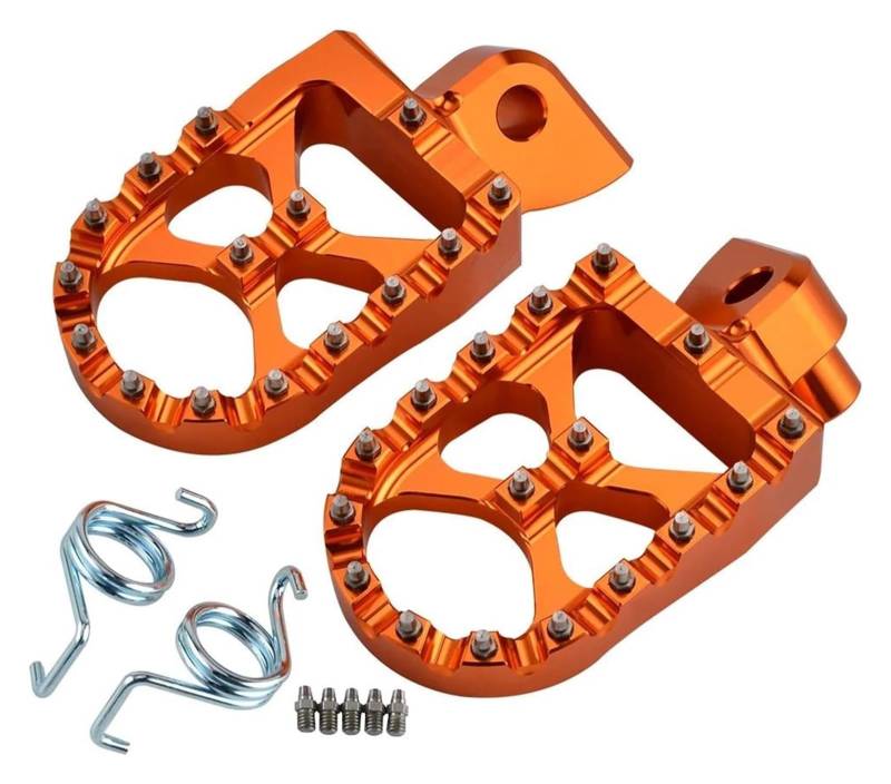 Motorrad Ruhepedal Für YZ65 Für YZ85 Für YZ125 Für YZ250 Für YZ 125X 250X 250FX 450FX Für WR 250F 450F Für YZF Für WRF 250 450 Motorrad Pedal Motorrad Anti Rutsch Fußpedal(Orange) von YADLIUASA