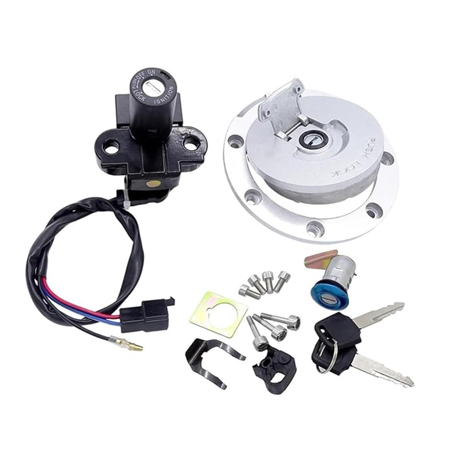 Motorrad Zündschloss Für CB400 SF CB-1 400 VT250 CB750 Für VFR400 1992-1998 Zündschlossschloss Kraftstofftankdeckel Abdeckung Sitzgriff Inklusive Schlüssel Tankdeckel Zündschalter Motorrad Zündschloss Für CB400 SF CB-1 400 VT250 CB750 Für VFR400 1992-1998 Zündschlossschloss Kraftstofftankdeckel Abdeckung Sitzgriff Inklusive Schlüssel Tankdeckel Zündschalter von YADLIUASA