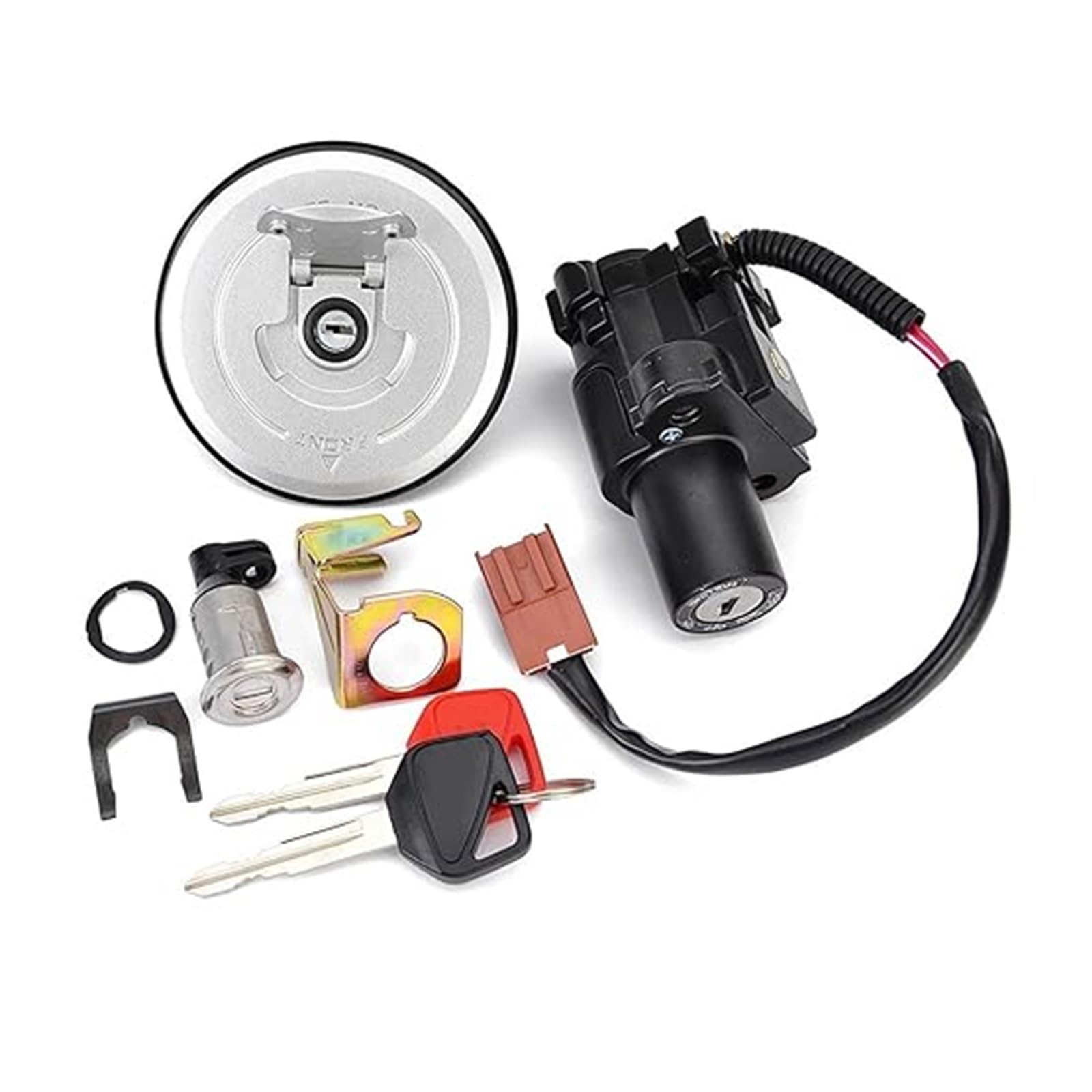 Motorrad Zündschloss Für CB500 CB500F CB500X Für CBR500R 2013-2015 Kraftstoff Gas Kappe Zündung Schalter Sitz Schloss Mit Schlüssel Kit Tankdeckel Zündschalter Motorrad Zündschloss Für CB500 CB500F CB500X Für CBR500R 2013-2015 Kraftstoff Gas Kappe Zündung Schalter Sitz Schloss Mit Schlüssel Kit Tankdeckel Zündschalter von YADLIUASA