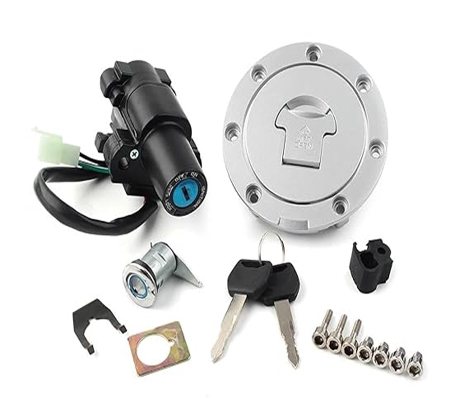 Motorrad Zündschloss Für CB500 Für CB600F Für CBR250R Motorrad Zündschloss Tankdeckel Abdeckung Sitzschloss Schlüsselsatz Tankdeckel Zündschalter Motorrad Zündschloss Für CB500 Für CB600F Für CBR250R Motorrad Zündschloss Tankdeckel Abdeckung Sitzschloss Schlüsselsatz Tankdeckel Zündschalter von YADLIUASA