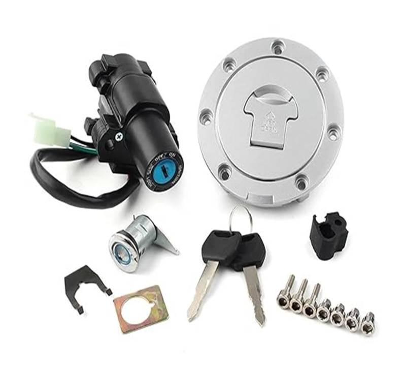 Motorrad Zündschloss Für CB500 Für CB600F Für CBR250R Motorrad Zündschloss Tankdeckel Abdeckung Sitzschloss Schlüsselsatz Tankdeckel Zündschalter von YADLIUASA