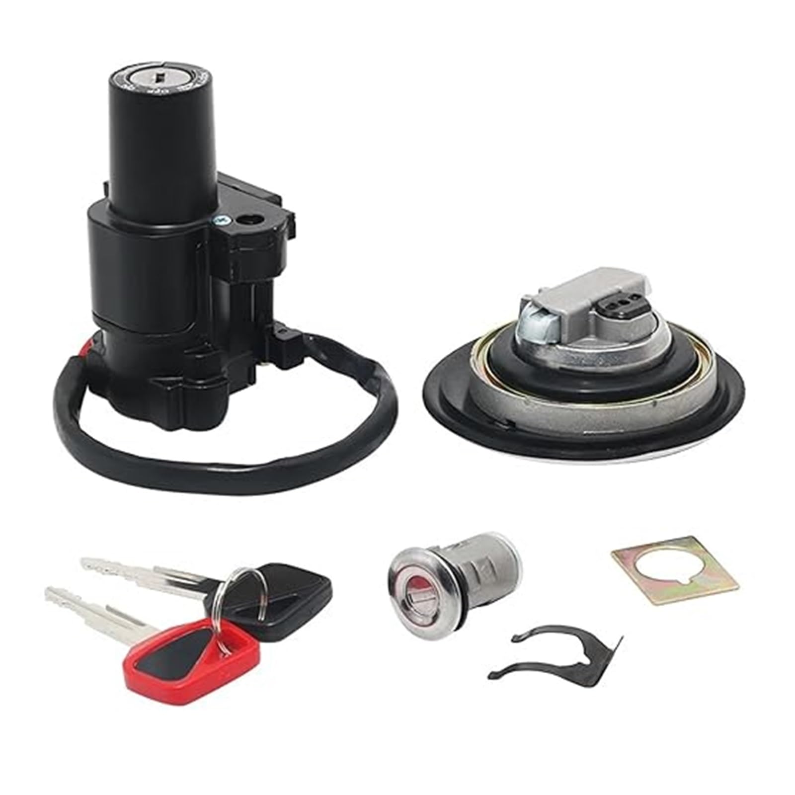 Motorrad Zündschloss Für CB600F Für CB250 2000-2007 Motorrad Zündschalter Kraftstoff Tankdeckel Abdeckung Sitzschloss Schlüsselsatz Kit Tankdeckel Zündschalter Motorrad Zündschloss Für CB600F Für CB250 2000-2007 Motorrad Zündschalter Kraftstoff Tankdeckel Abdeckung Sitzschloss Schlüsselsatz Kit Tankdeckel Zündschalter von YADLIUASA