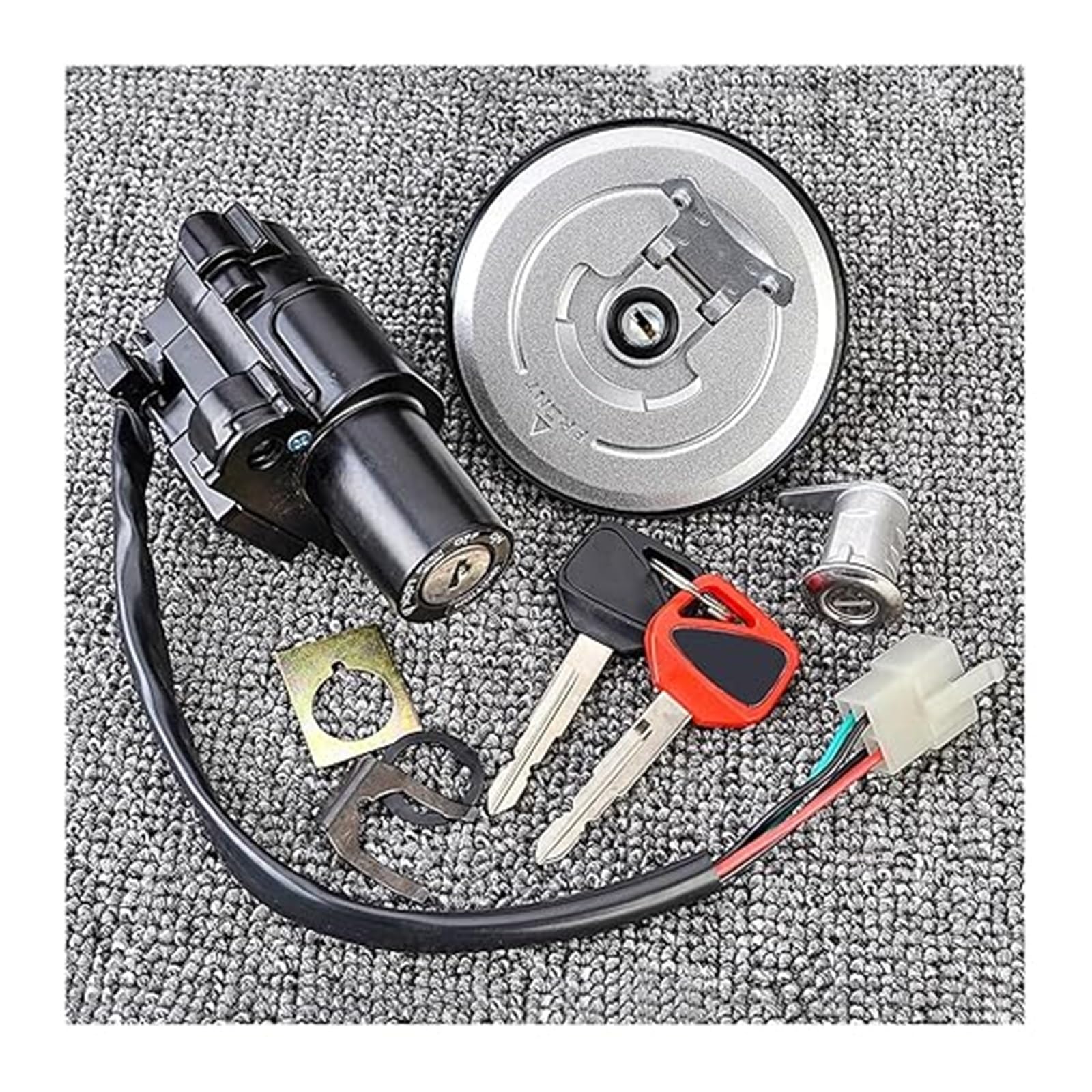 Motorrad Zündschloss Für CB600F Für CB600F2Y Für CB250 Für Hornet 2000-2007 Kraftstoff Gas Kappe Zündung Schalter Sitz Schloss Mit Schlüssel Kit Tankdeckel Zündschalter Motorrad Zündschloss Für CB600F Für CB600F2Y Für CB250 Für Hornet 2000-2007 Kraftstoff Gas Kappe Zündung Schalter Sitz Schloss Mit Schlüssel Kit Tankdeckel Zündschalter von YADLIUASA
