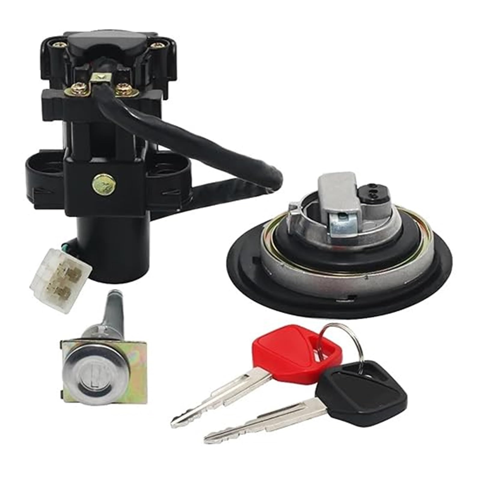 Motorrad Zündschloss Für CB600F Für CB600F2Y Für CB250 Für Hornet S 250 2000-2007 Kraftstoff Gas Zündschloss Schloss Mit Schlüssel Kit Tankdeckel Zündschalter Motorrad Zündschloss Für CB600F Für CB600F2Y Für CB250 Für Hornet S 250 2000-2007 Kraftstoff Gas Zündschloss Schloss Mit Schlüssel Kit Tankdeckel Zündschalter von YADLIUASA