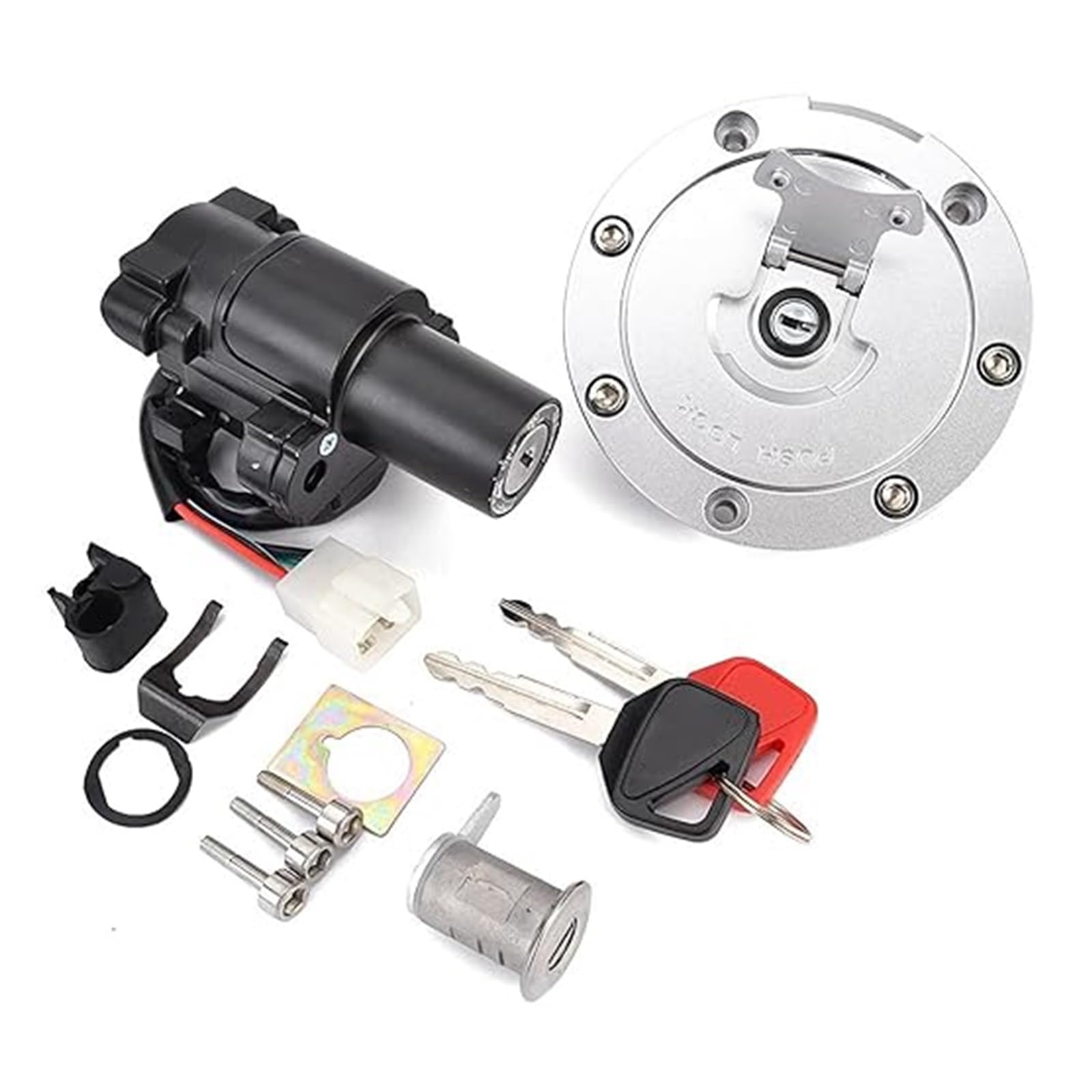 Motorrad Zündschloss Für CB900 Für CB919 Für CBF500 Für CBF600 Für CBF1000 Kraftstoff Tank Kappe Zündung Schalter Sitz Schloss Mit Schlüssel Kit Tankdeckel Zündschalter Motorrad Zündschloss Für CB900 Für CB919 Für CBF500 Für CBF600 Für CBF1000 Kraftstoff Tank Kappe Zündung Schalter Sitz Schloss Mit Schlüssel Kit Tankdeckel Zündschalter von YADLIUASA