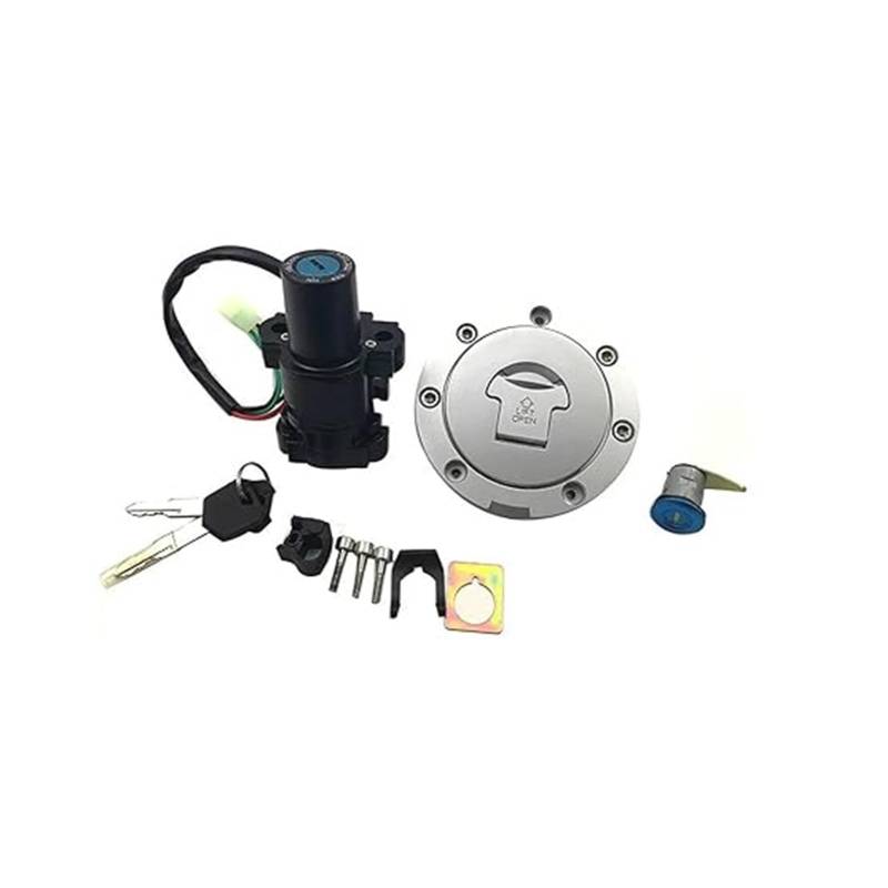 Motorrad Zündschloss Für CBF500 Für CBF600 Für CBF1000 2004-2010 Zündschalter Starten Öl Kraftstoff Gas Tankdeckel Abdeckung Sitz Schloss W Schlüssel Tankdeckel Zündschalter von YADLIUASA
