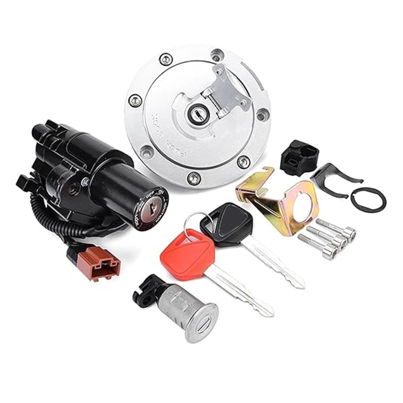 Motorrad Zündschloss Für CBR1000 2004-2007 Für CB600F 2007-2011 Kraftstoff Gas Kappe Zündung Schalter Sitz Schloss Mit Schlüssel Kit Tankdeckel Zündschalter Motorrad Zündschloss Für CBR1000 2004-2007 Für CB600F 2007-2011 Kraftstoff Gas Kappe Zündung Schalter Sitz Schloss Mit Schlüssel Kit Tankdeckel Zündschalter von YADLIUASA