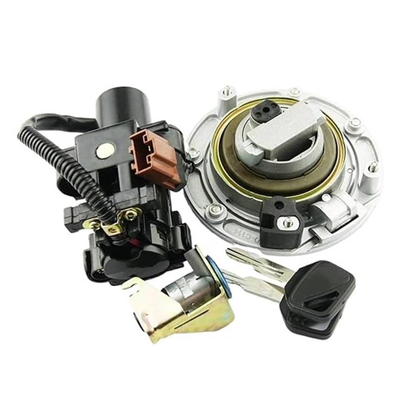 Motorrad Zündschloss Für CBR1000 CB600F 2004-2011 Motorrad Zündschloss Kraftstoff Tankdeckel Sitz Schloss Schlüssel Kit Tankdeckel Zündschalter von YADLIUASA