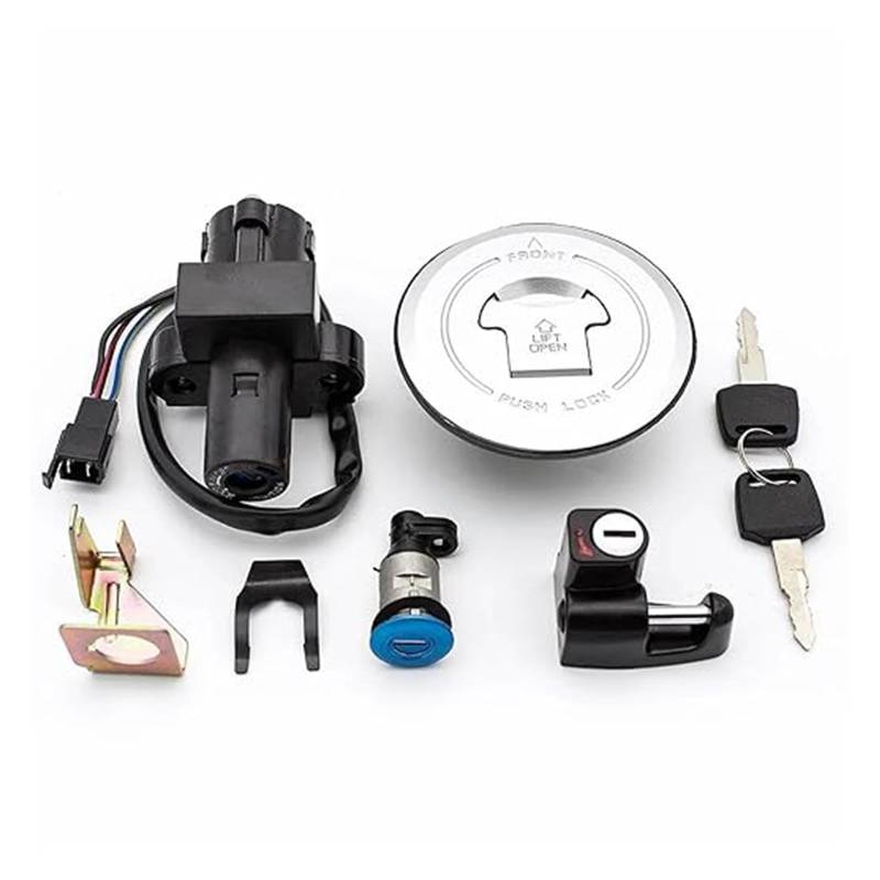 Motorrad Zündschloss Für CBR250 Für VTR250 1998-2007 Motorrad Kraftstoff Gas Kappe Sitz Schloss Zündung Schalter Schlüssel Tankdeckel Zündschalter von YADLIUASA