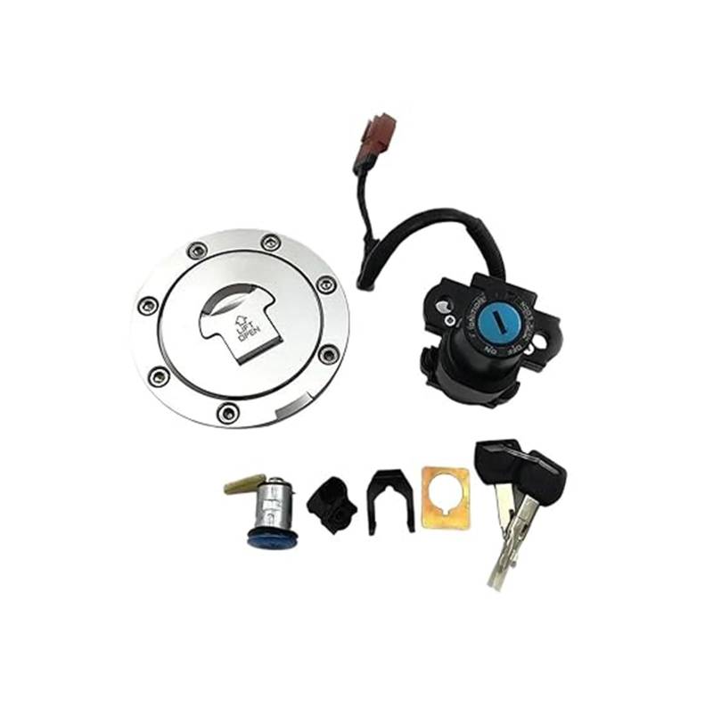 Motorrad Zündschloss Für CBR600RR 2007-2014 Für CBR1000RR 2008-2014 Motorrad Zündschloss Key Lock Gas Kraftstoff Benzin Tankdeckel Abdeckung Tankdeckel Zündschalter von YADLIUASA