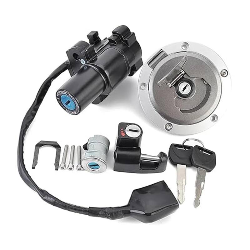 Motorrad Zündschloss Für CRF250 Für CRF250RL Für Rally 2017 2018 2019 2020 Kraftstoff Tank Kappe Zündung Schalter Sitz Schloss Mit Schlüssel Kit Tankdeckel Zündschalter von YADLIUASA