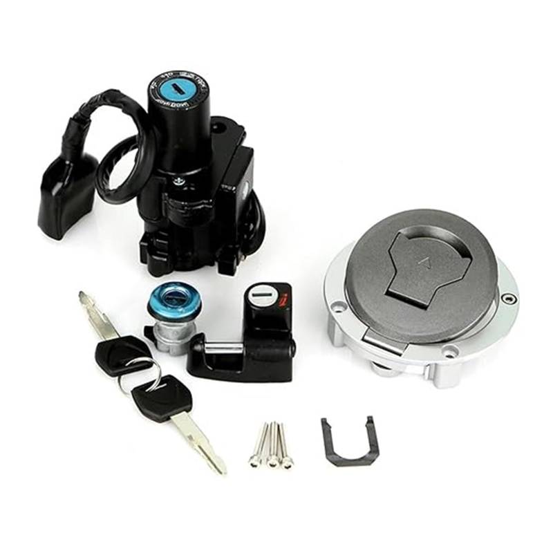 Motorrad Zündschloss Für CRF250 Für CRF250RL Für Rally 2017-2020 Motorrad Zündschlüssel Starter Schalter Kraftstoff Gas Kappe Sitz Schlösser Kit Tankdeckel Zündschalter von YADLIUASA