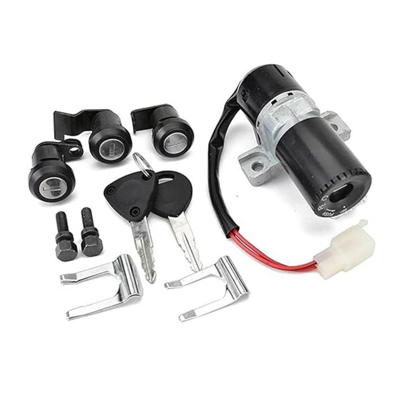 Motorrad Zündschloss Für FES125 Für FES150 Für FES250 1997-2005 Zündschalter Sitzschloss Mit Schlüsselsatz Tankdeckel Zündschalter von YADLIUASA