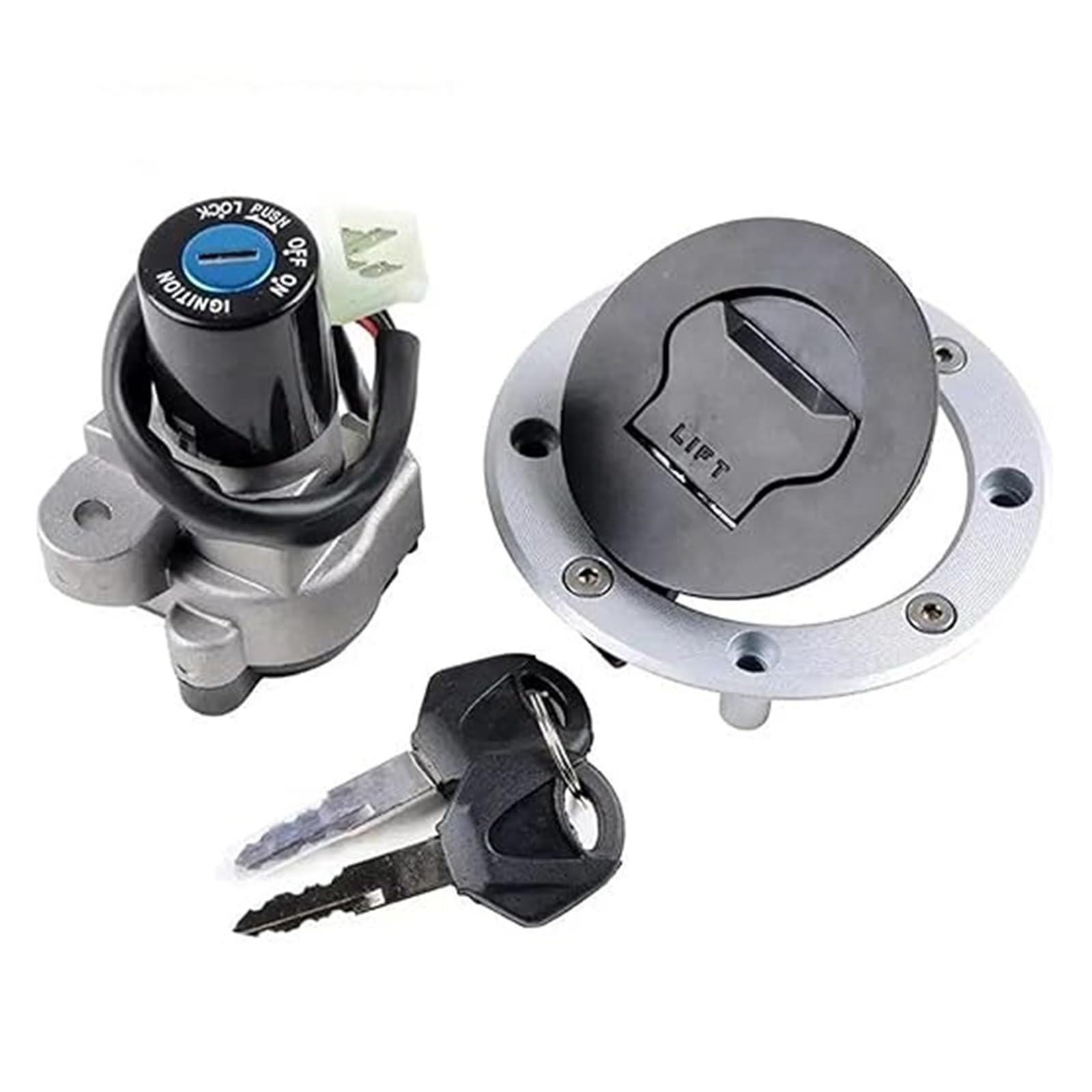 Motorrad Zündschloss Für GSXR600 Für GSXR750 Für GSX650 Für SFV650 Motorrad Zündschloss Kraftstoff Tankdeckel Schloss Schlüssel Set Tankdeckel Zündschalter Motorrad Zündschloss Für GSXR600 Für GSXR750 Für GSX650 Für SFV650 Motorrad Zündschloss Kraftstoff Tankdeckel Schloss Schlüssel Set Tankdeckel Zündschalter von YADLIUASA