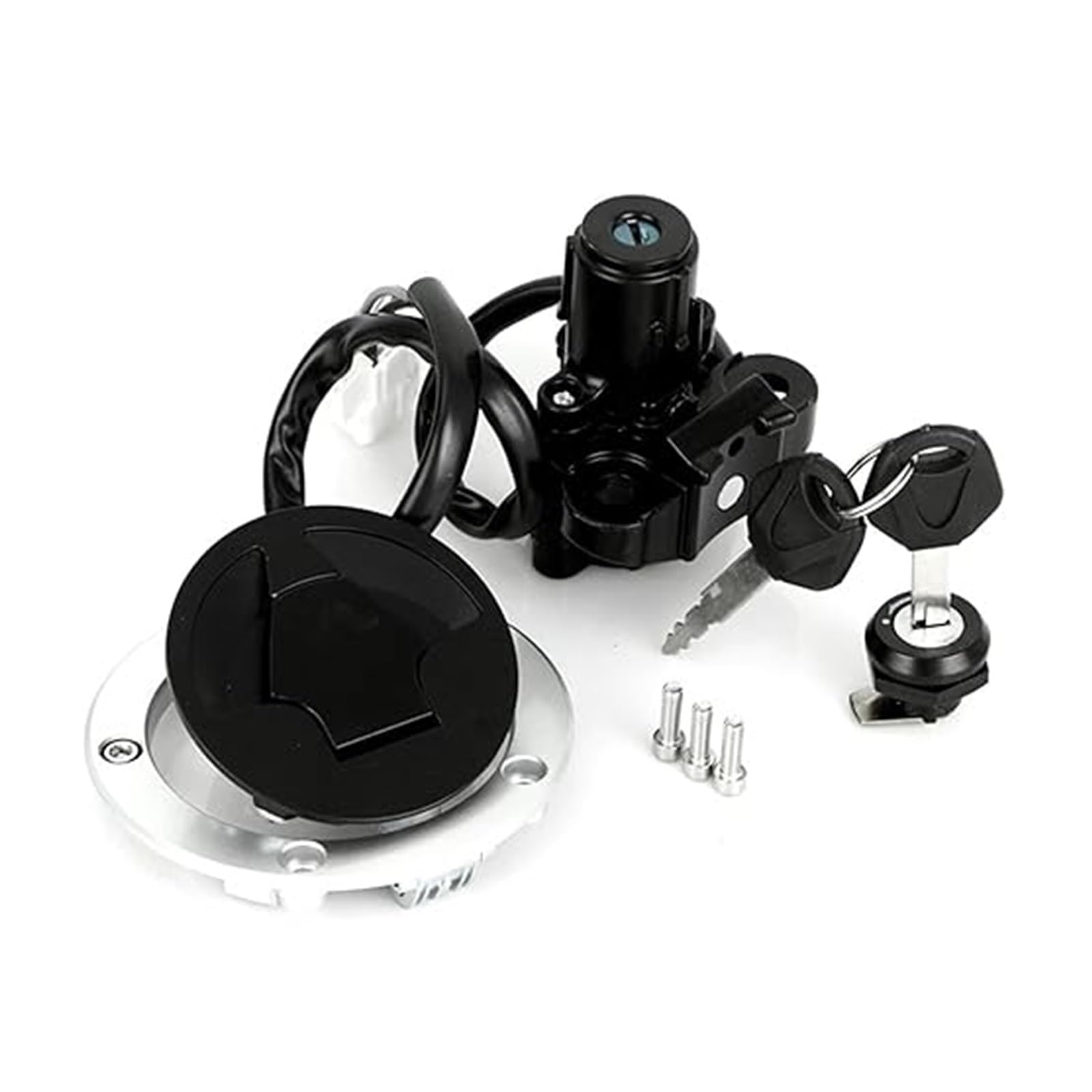 Motorrad Zündschloss Für K&awasaki EN 650 Für Vulcan S 650 2014-2022 Motorrad Zündschloss Sperren Kraftstoff Gas Kappe Mit Schlüssel Set Elektrische Tankdeckel Zündschalter Motorrad Zündschloss Für K&awasaki EN 650 Für Vulcan S 650 2014-2022 Motorrad Zündschloss Sperren Kraftstoff Gas Kappe Mit Schlüssel Set Elektrische Tankdeckel Zündschalter von YADLIUASA
